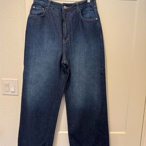 Pilcro High-rise Deep Blue wide-leg Jeans